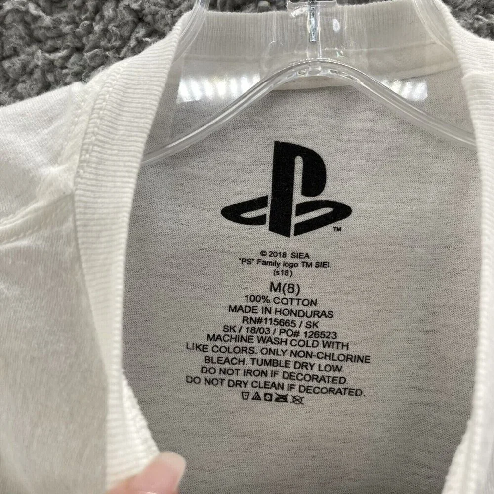 PlayStation Boy's Shirt Boys‎ Medium White T Shirt PS Controller Graphic Boys M